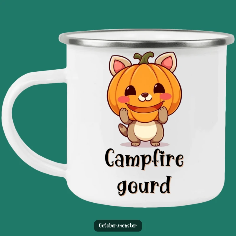 Funny Pumpkin Animal Camping Mug: Sip Autumn Brews with a Glowing Friend, Eco-Friendly Funny Gift!