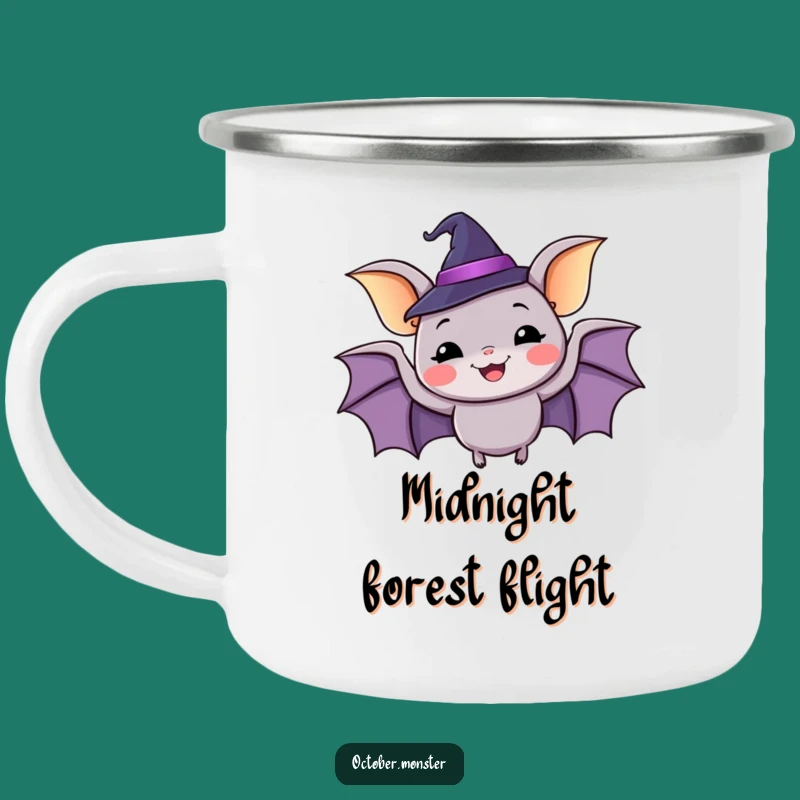 Adventure Ready Funny Happy Bat Camping Mug: Your Spooky Companion
