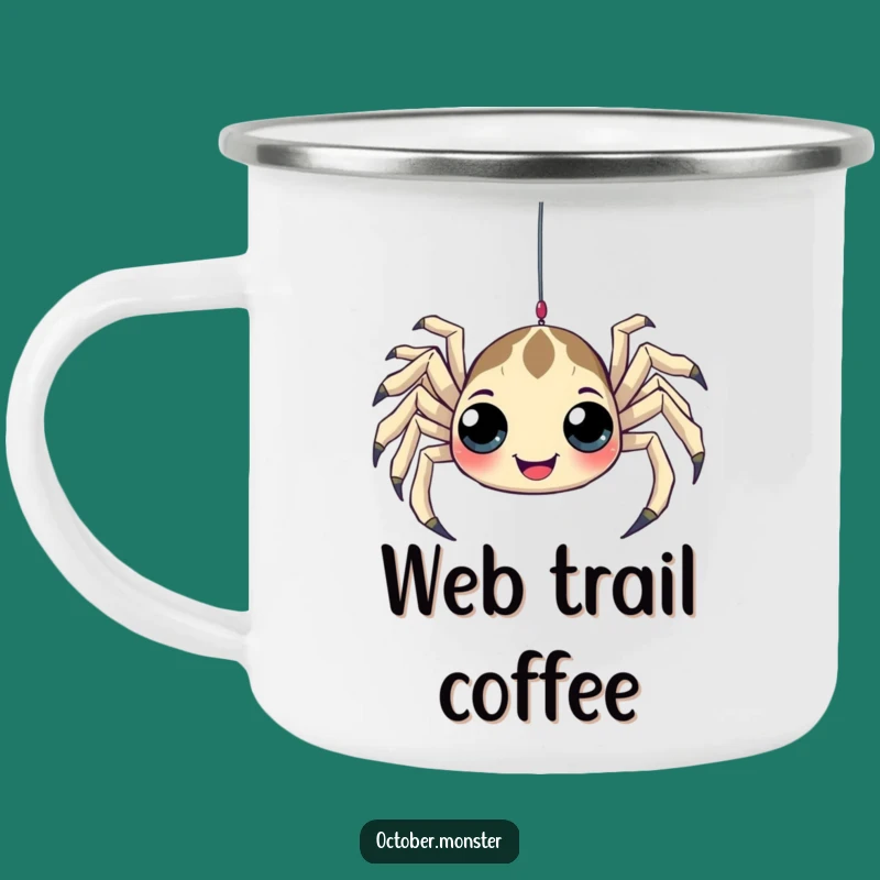 Funny Spider Camping Mug: Web Dweller Buddy, Ideal Outdoor Gift