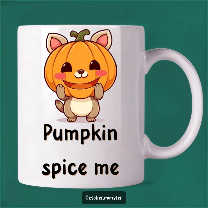 Funny Pumpkin Animal Mug: Cheerful Halloween Buddy, Perfect Funny Gift for Spooky Season!