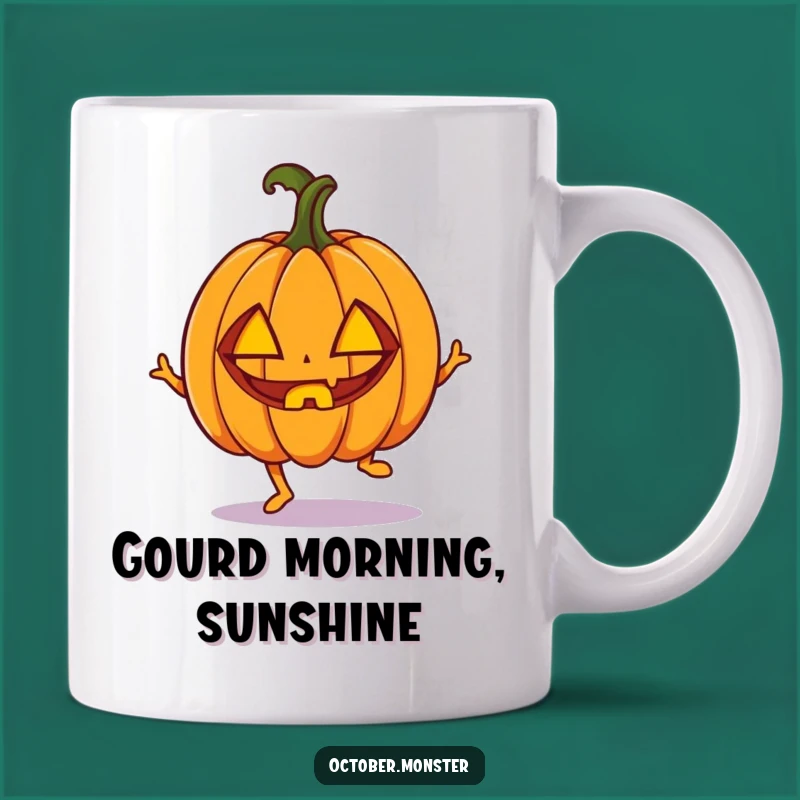 Funny Enthusiastic Pumpkin Hop Mug - Joyful Halloween Gift