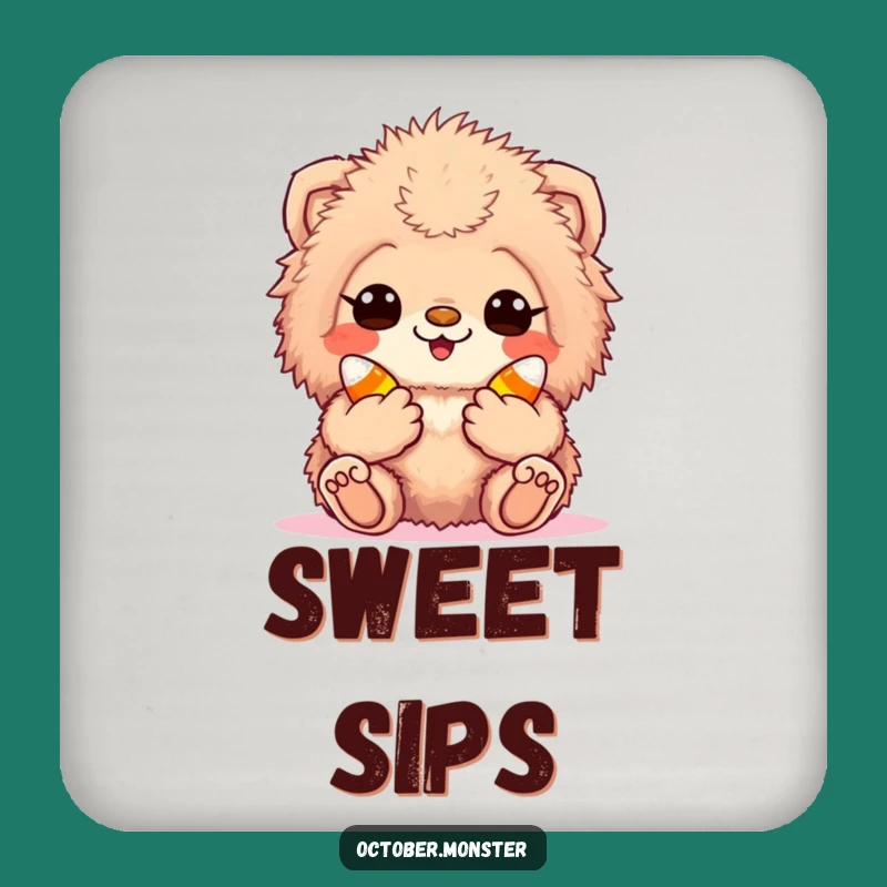 Funny Candy Corn Creature Coaster: Protect Surfaces with an Excited Sweetie, Cute Funny Gift!