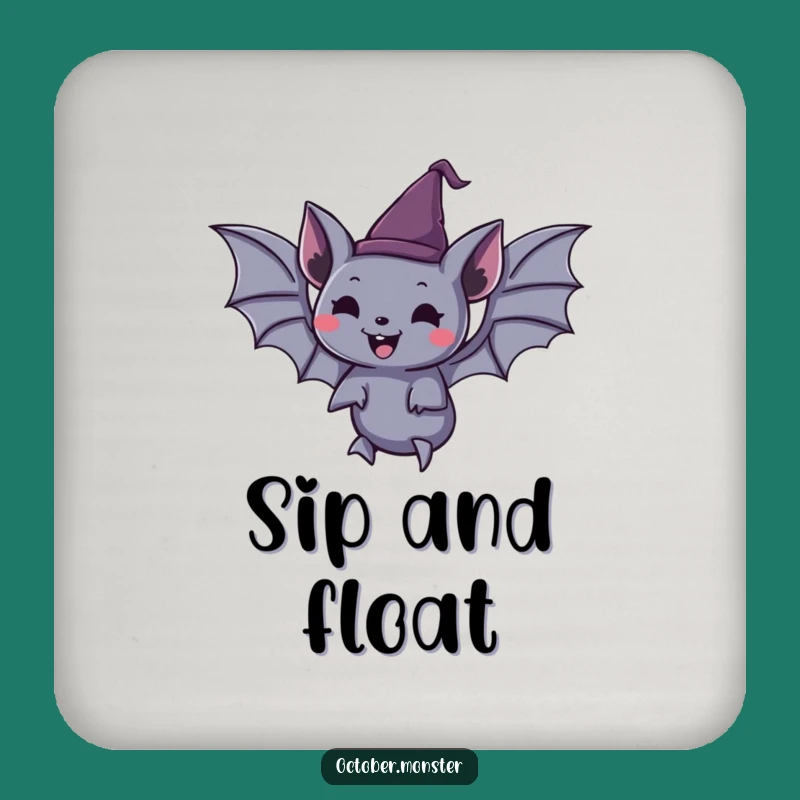 Funny Spooky Bat Coaster Set - Joyful Halloween Table Gift