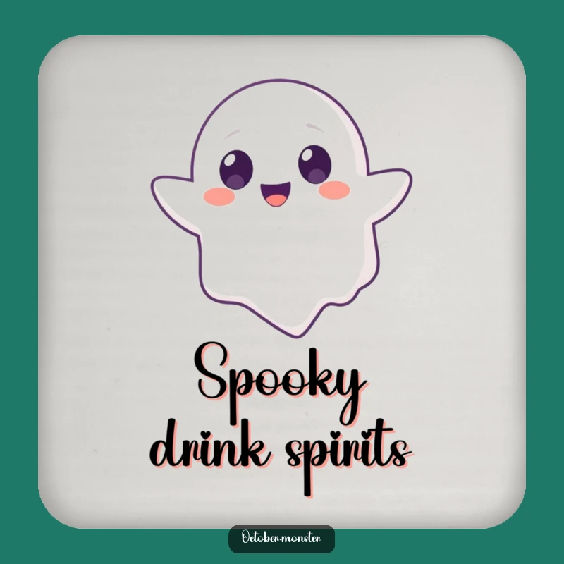 Funny Ghost Animal Coaster: Cute Floating Protection, Perfect Humorous Table Saver