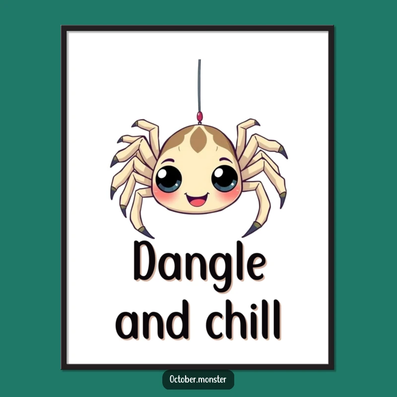 Funny Spider Poster: Playful Web Art, High-Quality Humorous Decor
