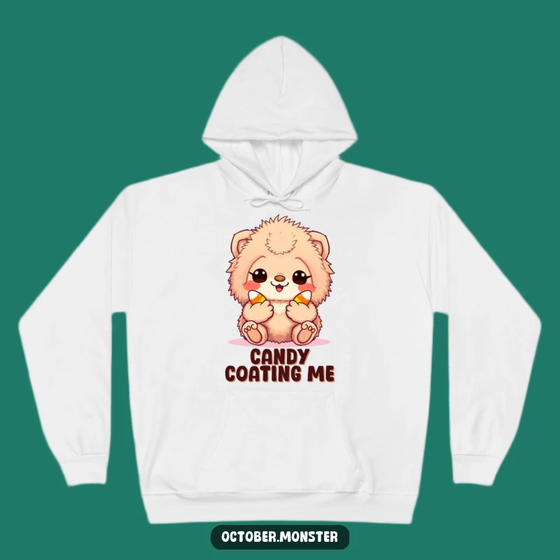 Cozy Funny Candy Corn Creature Hoodie: Warm Up with an Excited Sweetie, Great Funny Gift!