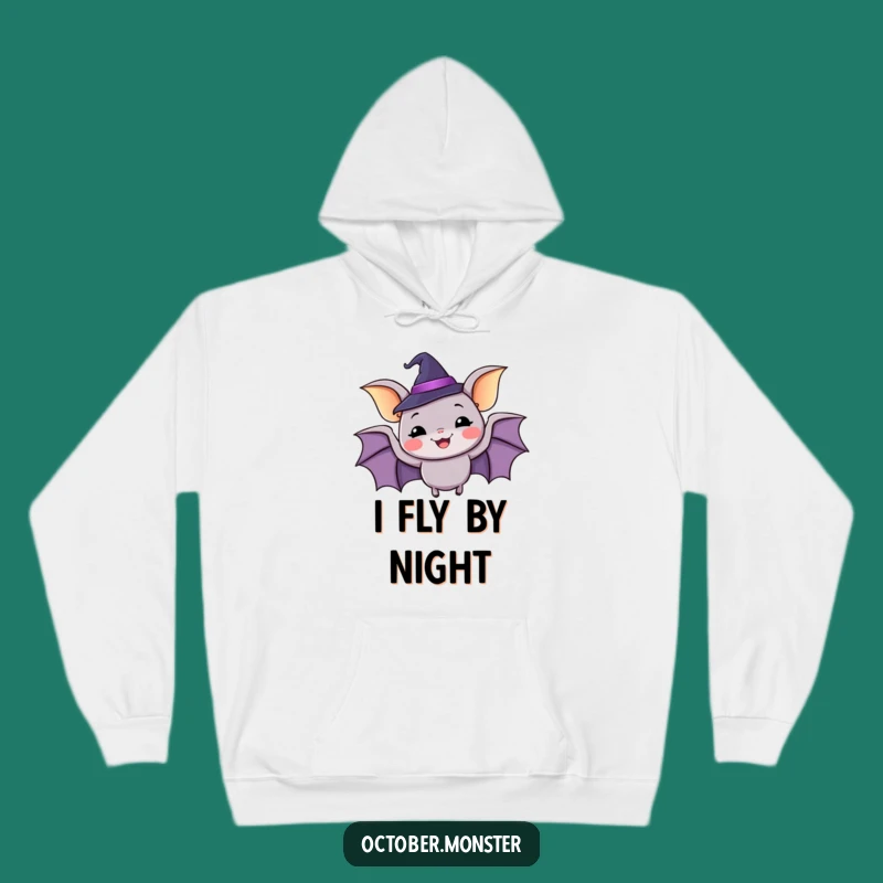 Cozy Funny Happy Bat Witch Hat Hoodie: Spooky Comfort