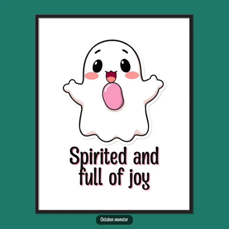 Free Printable Ghost Wall Art - Funny Halloween Downloadable Art with Candy