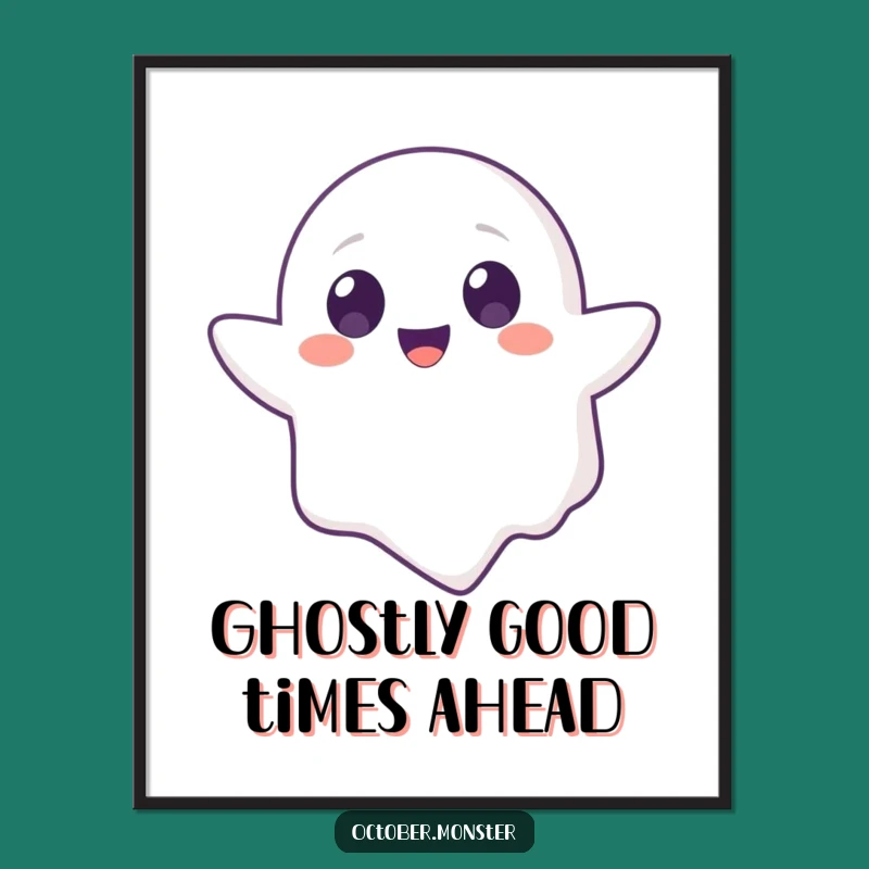 Funny Free Printable Ghost Animal Wall Art Downloadable Decor Gift