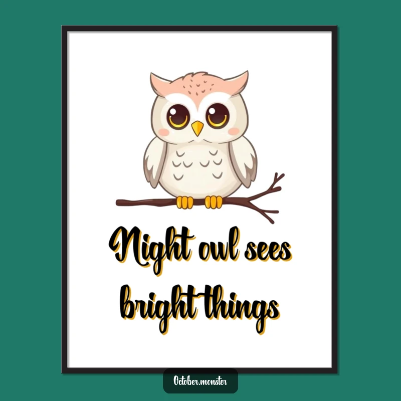 Free Printable Owl Wall Art - Funny Halloween Downloadable Art for Your Home