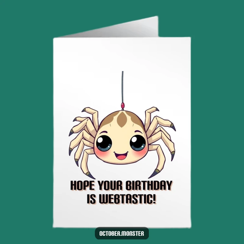 Free Printable Spider Birthday Card Funny Downloadable Gift for Quirky Fun