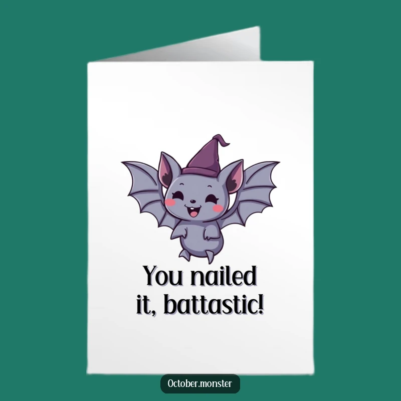 Free Printable Cheerful Bat Congratulations Card - Hilarious Downloadable Gift for Any Occasion