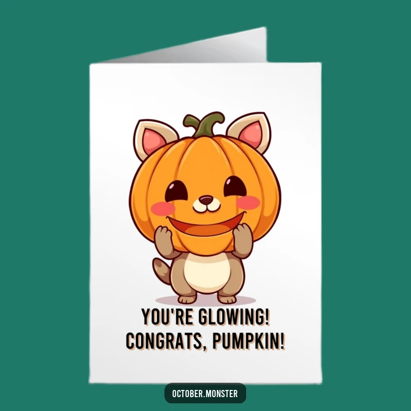 Free Printable Congrats Card: Pumpkin Animal Celebration, Funny Downloadable Gift
