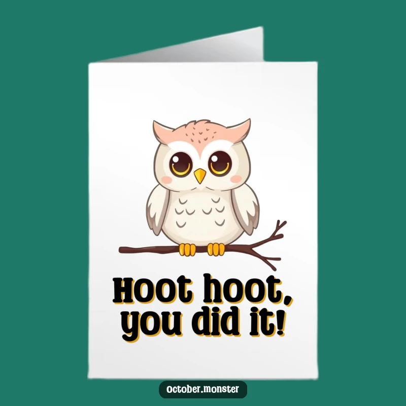 Free Printable Owl Congratulations Card - Hilarious Halloween Downloadable Gift