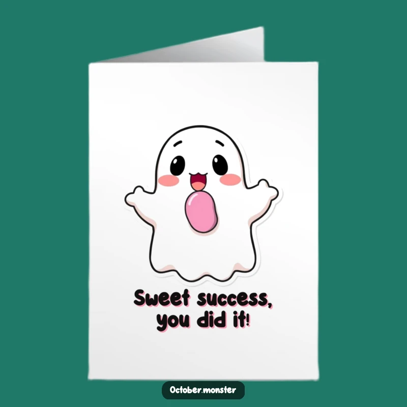 Free Printable Ghost Congratulations Card - Hilarious Candy-Fueled Downloadable Gift