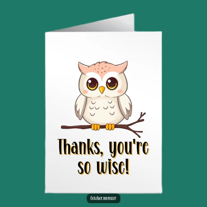 Free Printable Owl Thank You Card - Funny Halloween Downloadable Gift