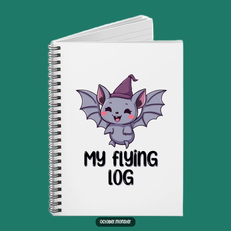 Funny Spooky Bat Notebook - Joyful Halloween Journal Gift