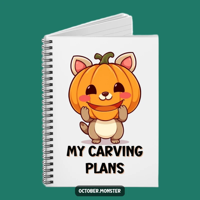 Funny Pumpkin Animal Notebook: Jot Down Spooky Ideas with a Cheerful Pal, Ideal Funny Gift!