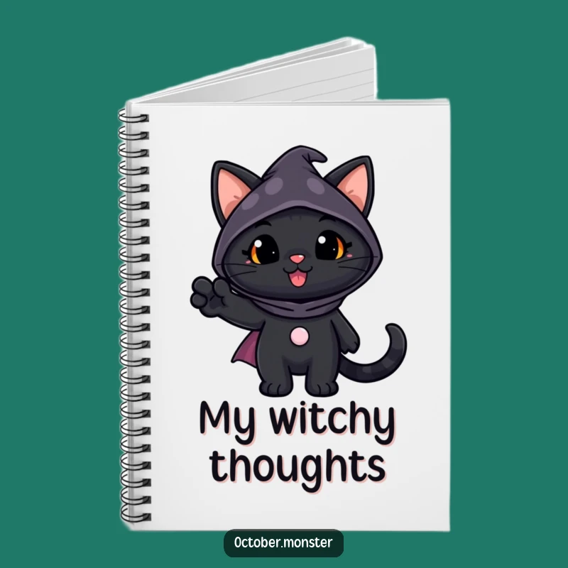 Funny Black Cat Notebook: Spooky Costume Ideas, Great Humorous Journal Gift