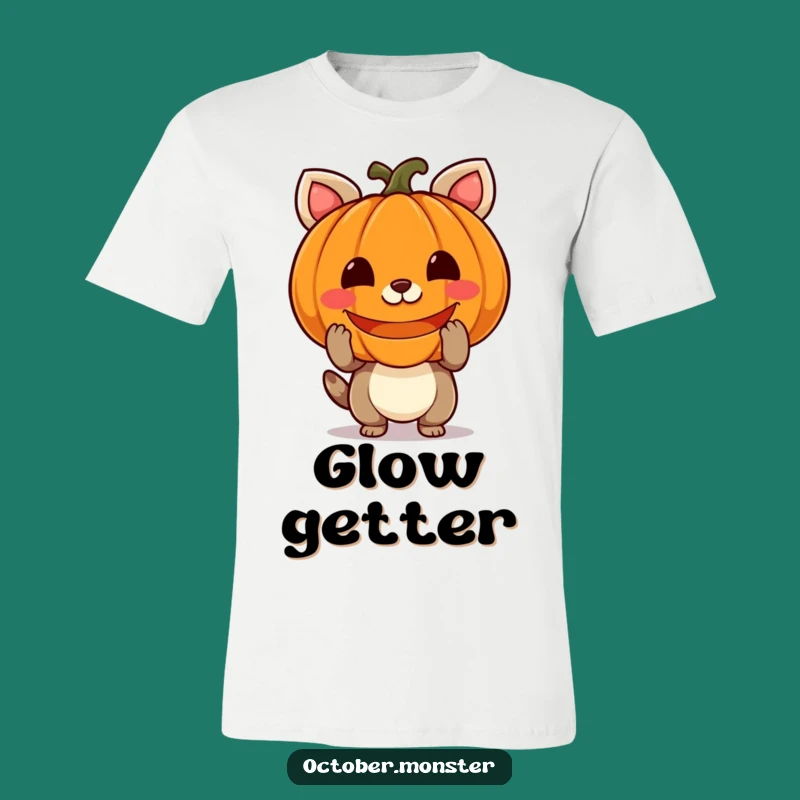 Funny Halloween Animal T-Shirt: Cheerful Pumpkin Pal, Ideal Funny Gift for Fall Fun!