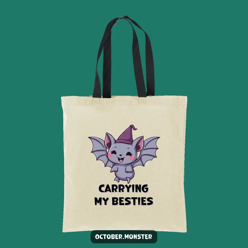 Funny Spooky Bat Tote Bag - Joyful Halloween Accessory Gift